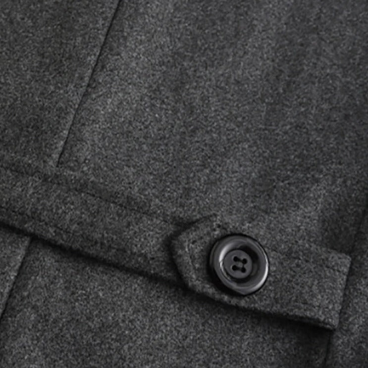 Men’s Long Double-Breasted Wool Overcoat MV1293