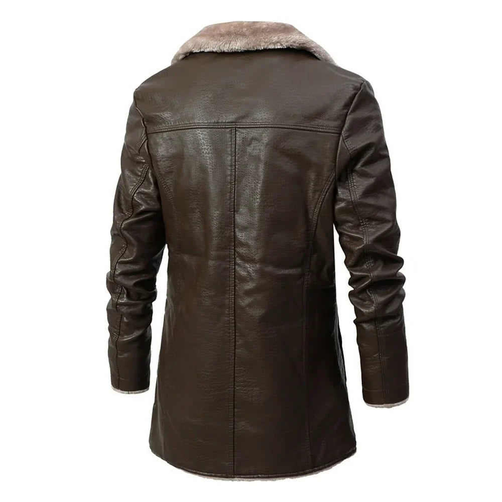 Men’s Leather Overcoat MV1255