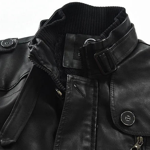 Men’s Long Leather Jacket MV1100