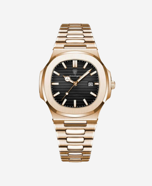 Calvaro Gold Luminous Quartz Watch