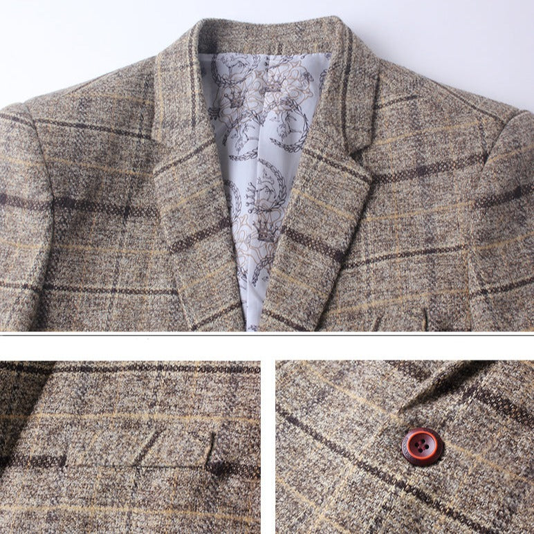 Men’s Slim Modern Check Blazer MV1049