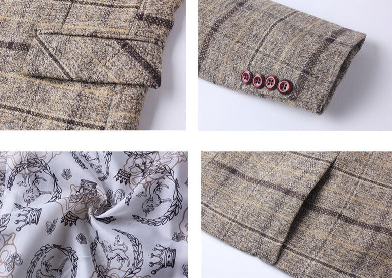 Men’s Slim Modern Check Blazer MV1049