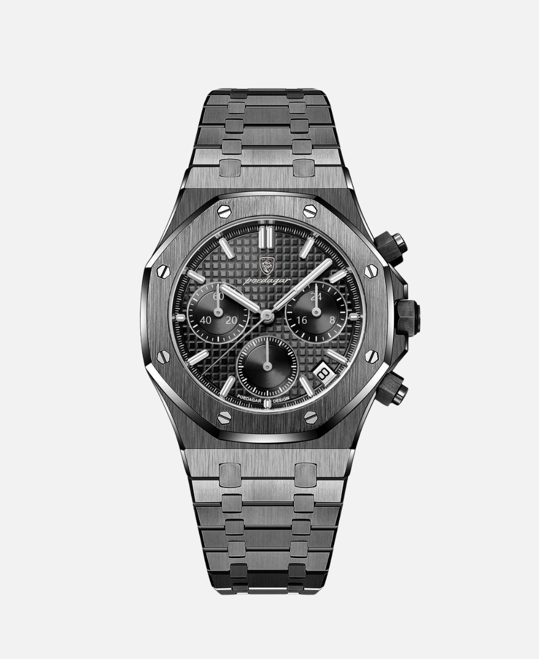 Calvaro Steel Quartz Chronograph