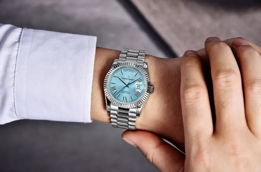 Pagani President Date Turquoise Blue