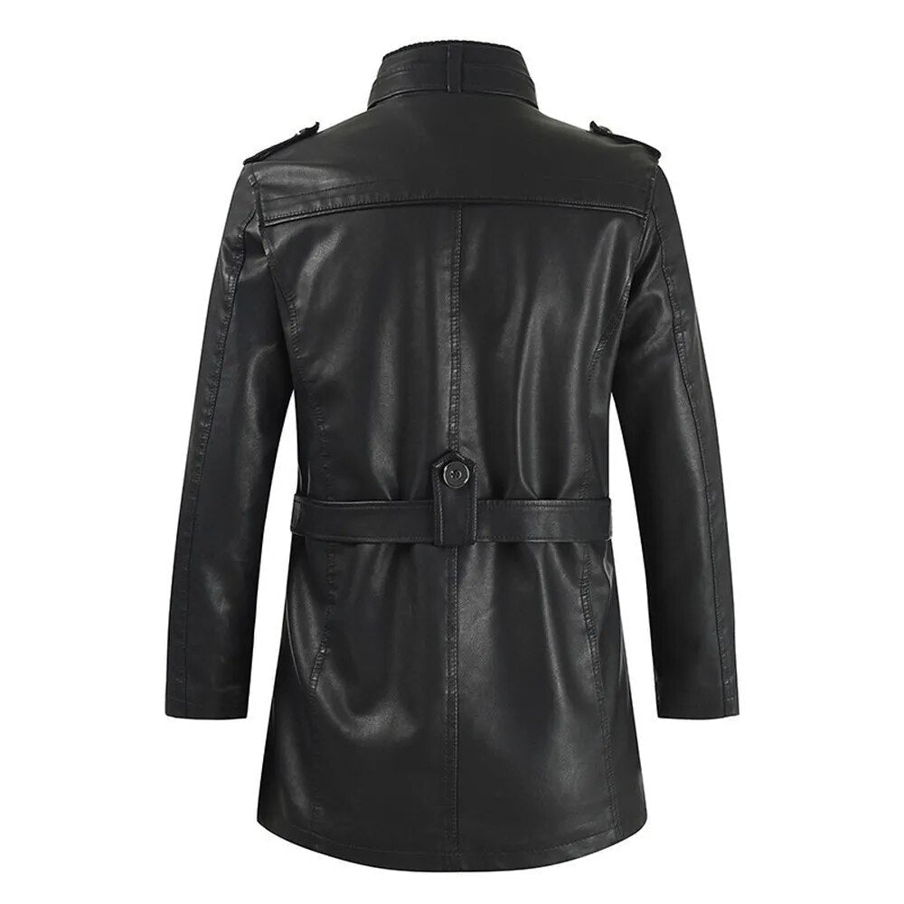 Men’s Long Leather Jacket MV1100