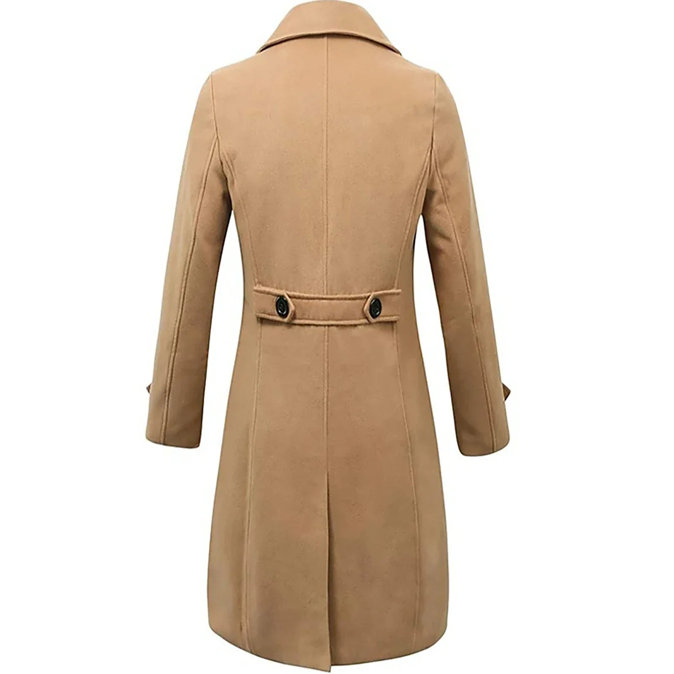 Men’s Long Double-Breasted Wool Overcoat MV1293