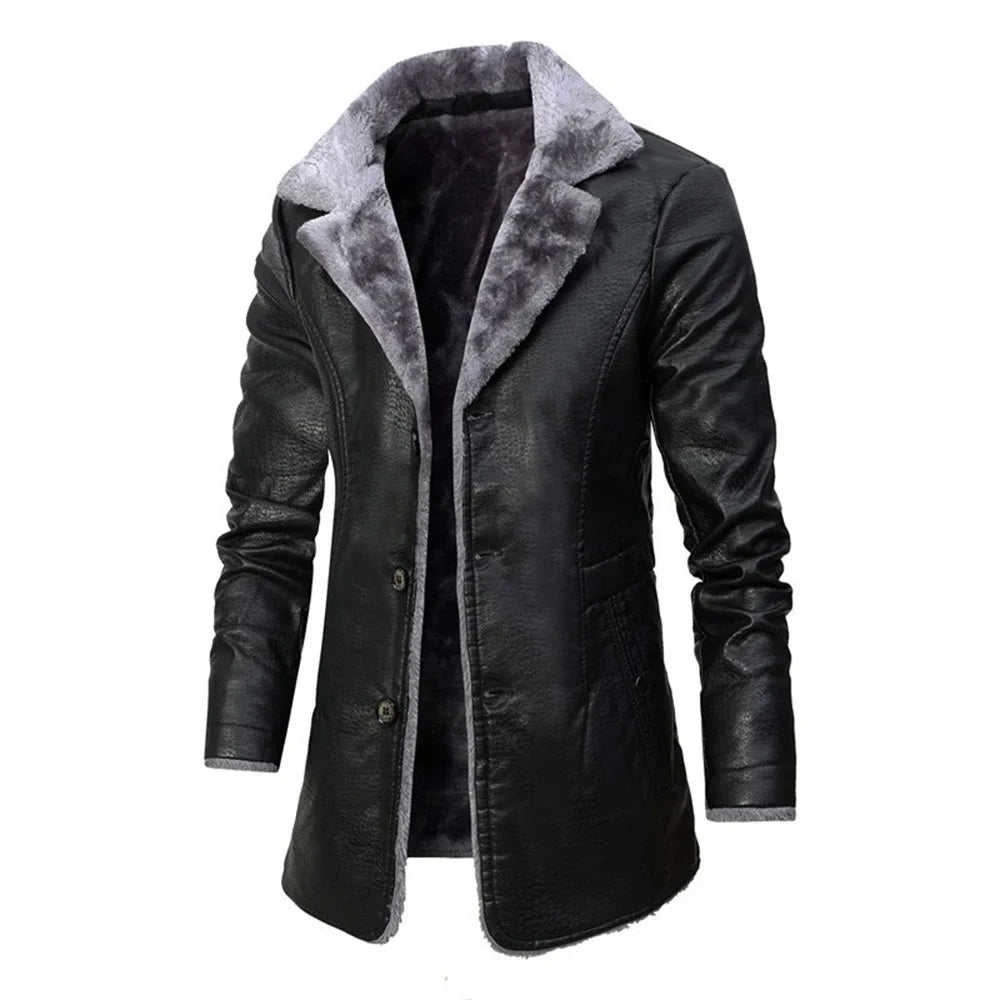 Men’s Leather Overcoat MV1255