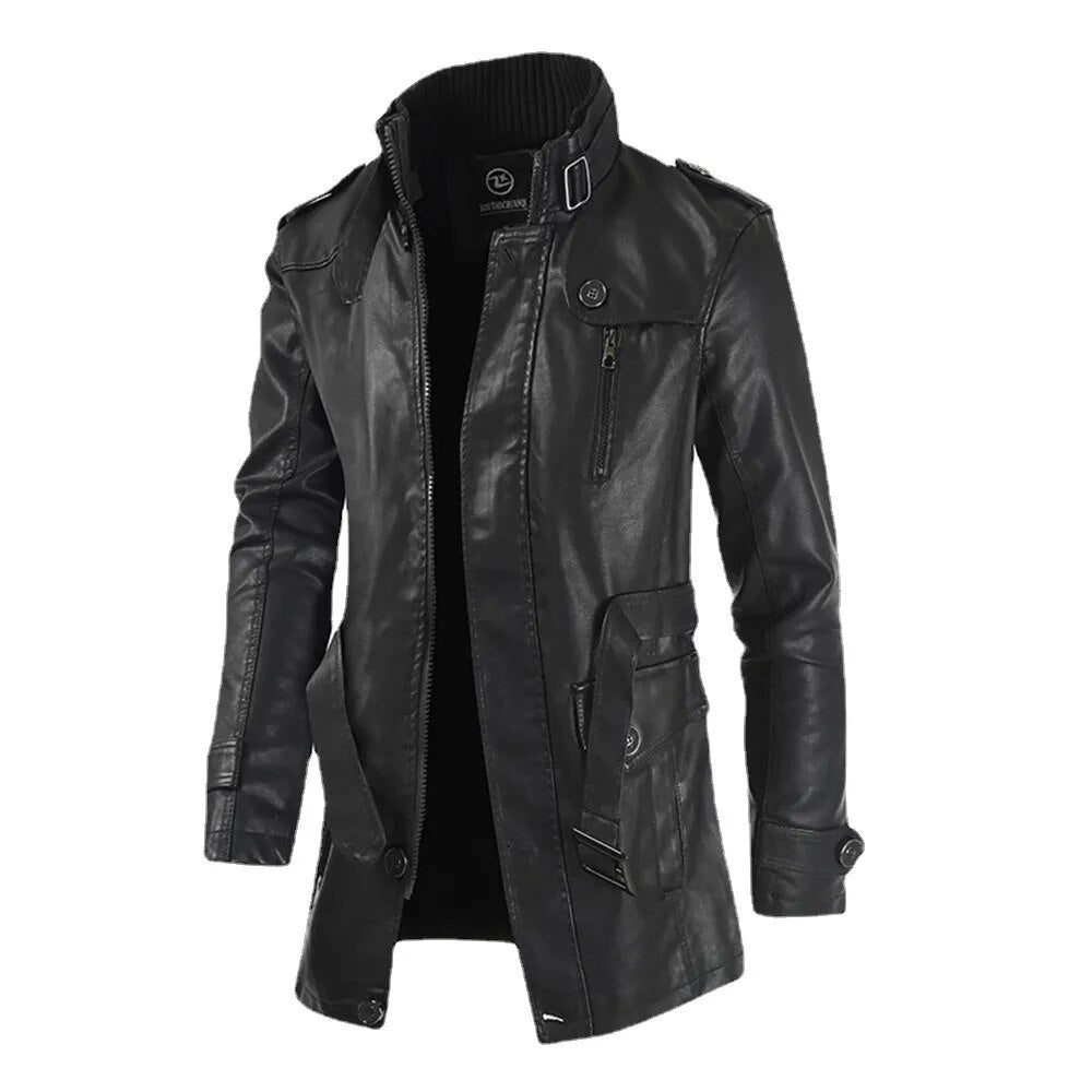 Men’s Long Leather Jacket MV1100