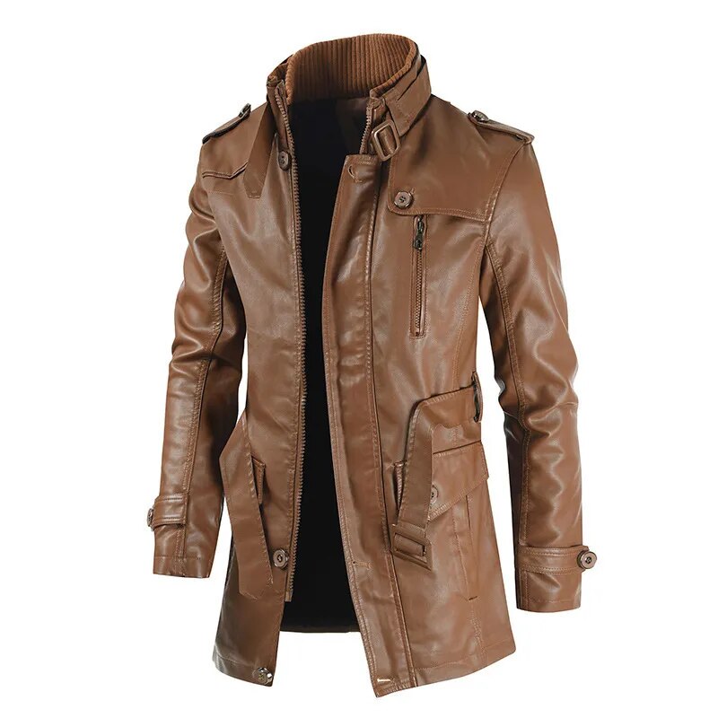 Men’s Long Leather Jacket MV1100