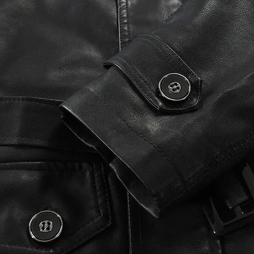 Men’s Long Leather Jacket MV1100